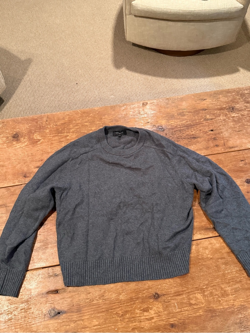 Banana Republic Men's Crewneck Sweater in Charcoal